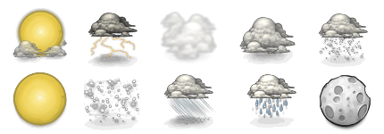10种天气变化小图标