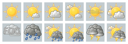 天气预报卡通小图标