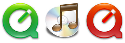 iTunes+Quicktime软件透明图标