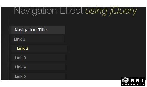 鼠标经过动画展示导航菜单特效的jquery插件