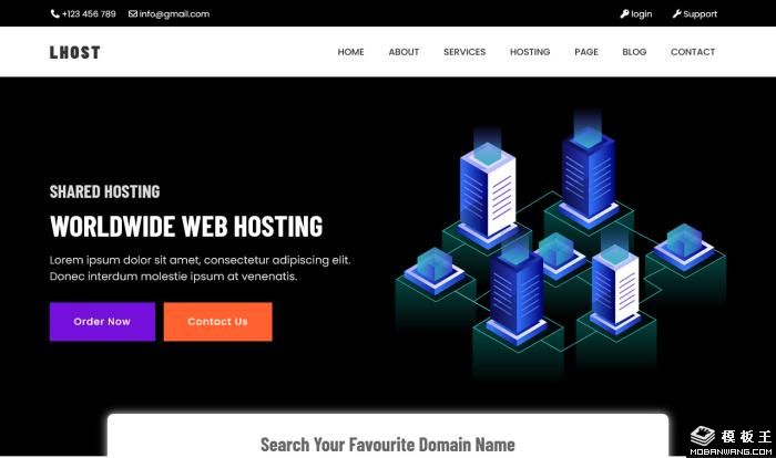 主机托管网络公司网站模板