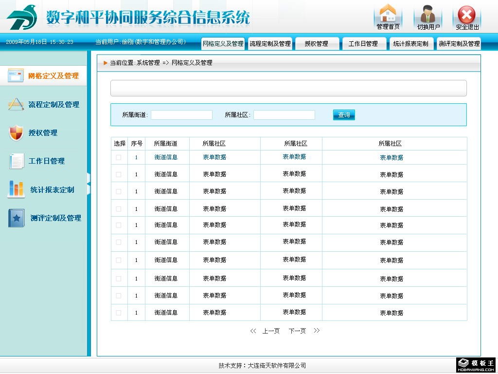 協(xié)同服務(wù)管理系統(tǒng)網(wǎng)頁(yè)模板-PC預(yù)覽