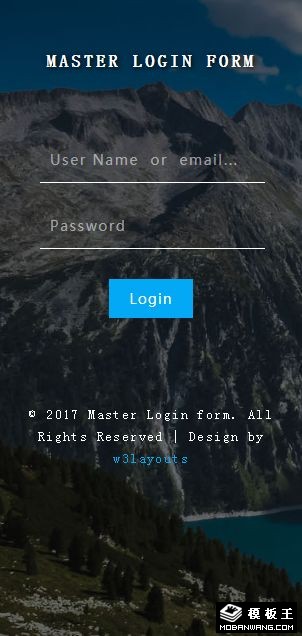 大师登录框网页模板-手机预览