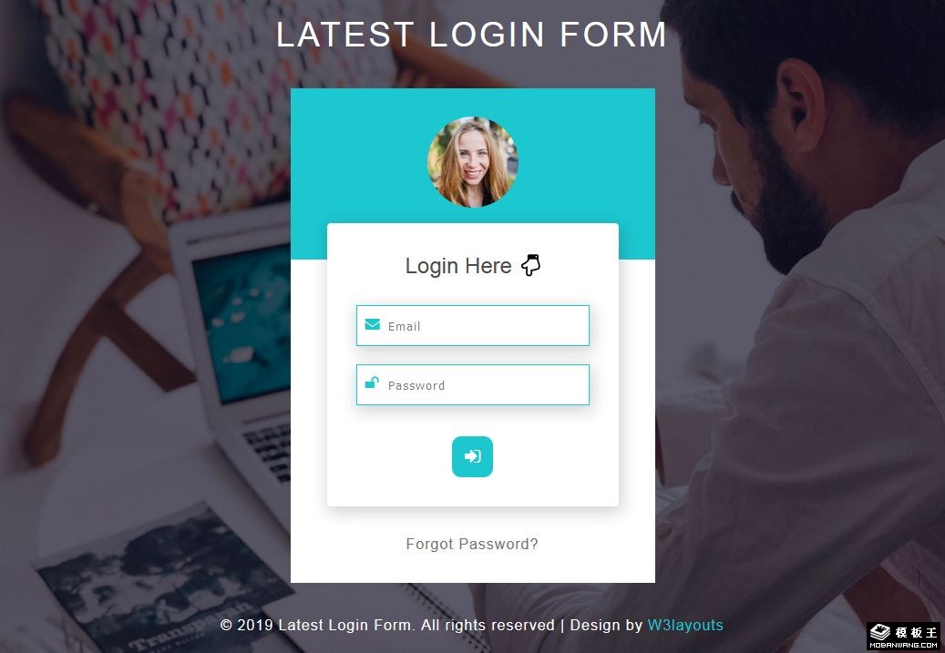用户登录表单网页模板-PC预览