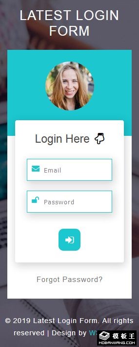 用户登录表单网页模板-手机预览