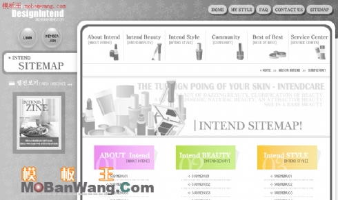 韩国化妆品灰色网站模板