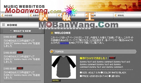 T-shirt设计网页模板