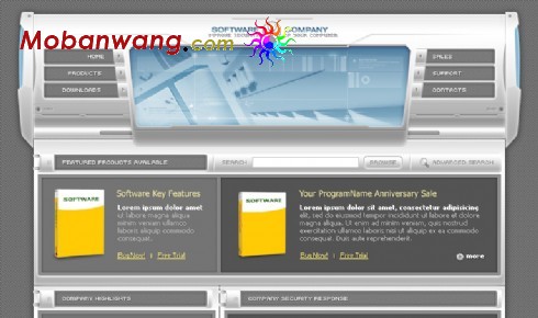 銀灰軟件公司網(wǎng)頁模板