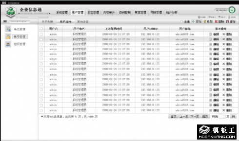 会员信息管理后台网页模板