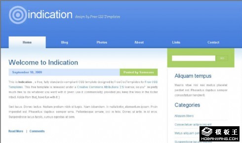 指示信息BLOG網(wǎng)頁模板