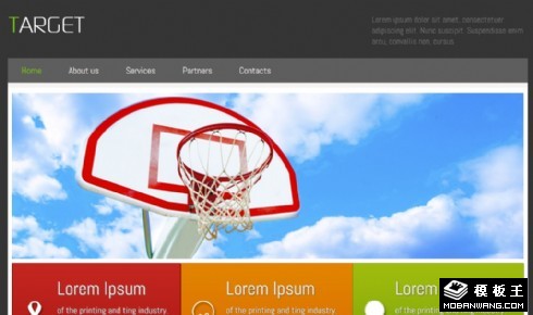篮板目标信息介绍网页模板