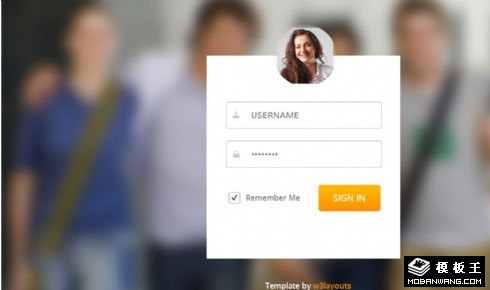 头像登录框网页模板