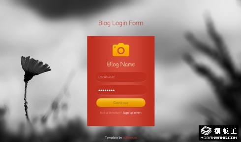 记录博客登录框响应式网页模板
