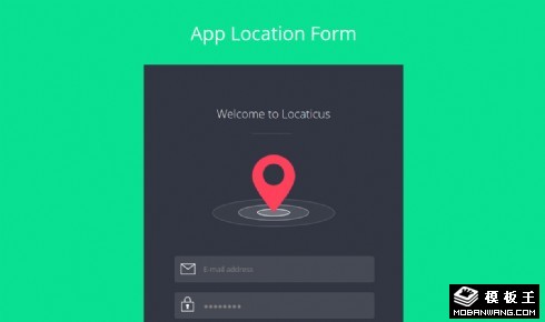 APP定位登录框界面响应式网页模板