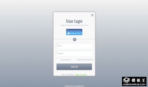 彈出陰影登錄框響應(yīng)式網(wǎng)頁(yè)模板