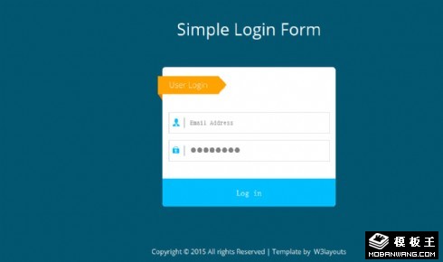 简单登录表单控件响应式网页模板
