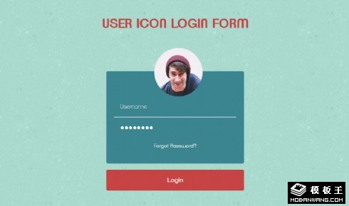 用户头像登录框响应式网页模板