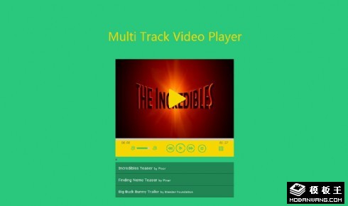 绿色视频列表播放网页模板