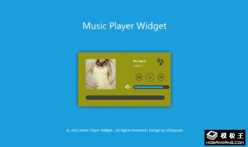 音乐专辑播放器网页模板