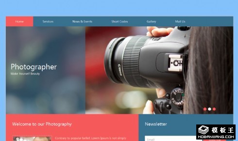 攝影師服務(wù)動(dòng)態(tài)響應(yīng)式網(wǎng)頁模板