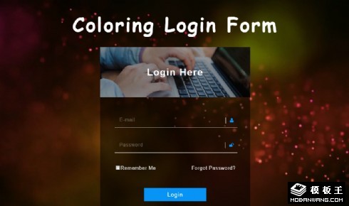 暗紅登錄表單響應(yīng)式網(wǎng)頁模板