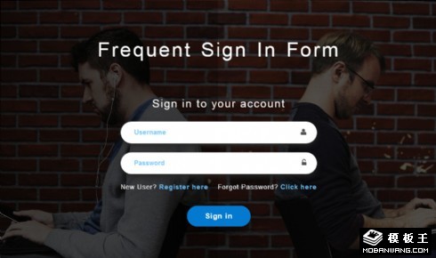 快速登錄表單響應(yīng)式網(wǎng)頁模板