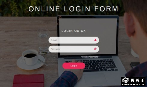 在線辦公登錄表單響應(yīng)式網(wǎng)頁模板