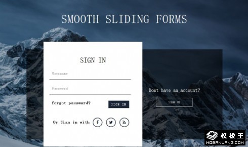 冰山滑動登錄框響應(yīng)式網(wǎng)頁模板