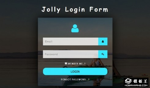 快乐休闲登录框响应式网页模板