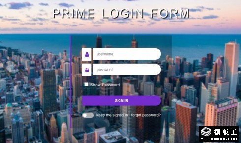 城市登錄框響應(yīng)式網(wǎng)頁模板