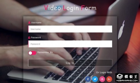 視訊登錄框響應(yīng)式網(wǎng)頁模板
