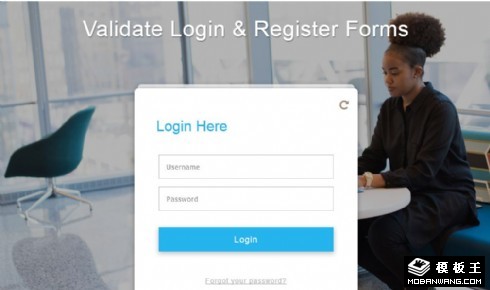登錄注冊驗(yàn)證表單網(wǎng)頁模板