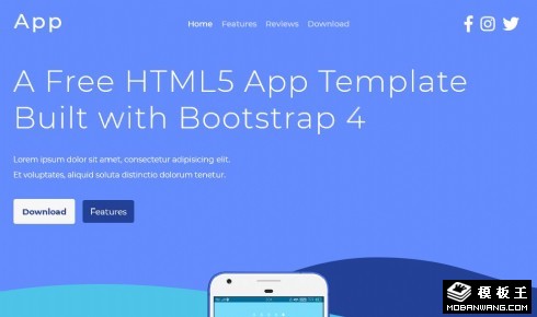 APP介紹展示動態(tài)響應式網(wǎng)頁模板