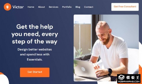 胜利者企业咨询顾问响应式网页模板